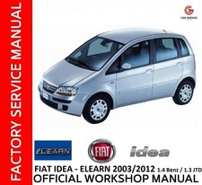 FIAT IDEA 2003/2012 ELEARN WORKSHOP MANUAL - REPAIR SERVICE - WIRING DIAGRAMS