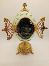 Franklin Mint House of Faberge The Emerald Isle Large Collectors Egg Height 9"