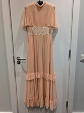 John Charles of London Vintage peach silk chiffon maxi dress Size UK 8/S