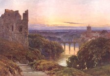 YORKSHIRE DALES. The Nidd, Knaresborough 1908 old antique print picture