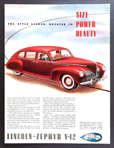 1937 lincoln zephyr 4 - 1937, v-12