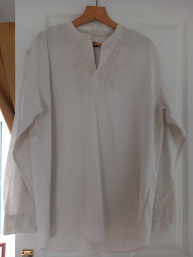 Mens beige mandarin - beige, collar