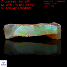 3.00 Cts Australian Fire Opal Loose Rough Wire Wrap Gemstone Natural 17x9x4 mm