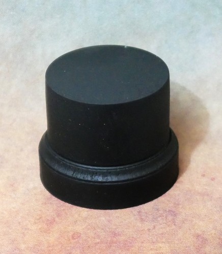 Ebonised wooden display - ebonised, plinth