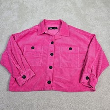 ZARA Pink Corduroy Cropped