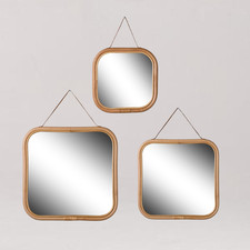 Peru Wall Mirror Rattan Square