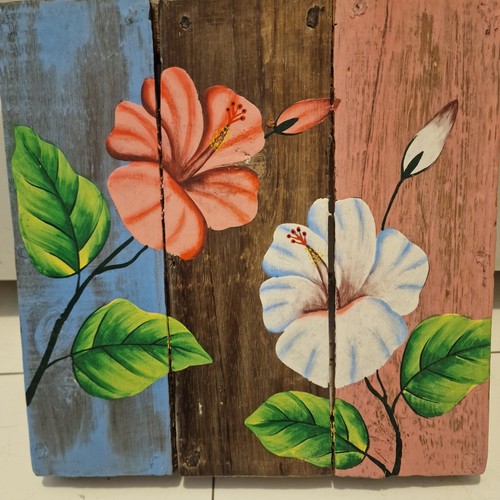 Hand painted hibiscus flowers - hand,