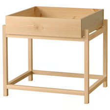 IKEA Wooden Plant Stand Planter 53 cm Pine Wood Indoor/Outdoor Display Table