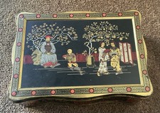 Vintage Oriental Tin with Lid