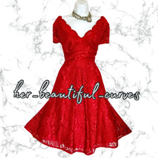 EXQUISITE JOLIE MOI APPLIQUÉ BLOOMS 50's STYLE FLARED PARTY DRESS SIZE 20