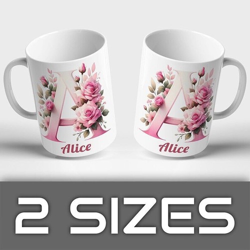 Personalised floral mug - personalised, cup