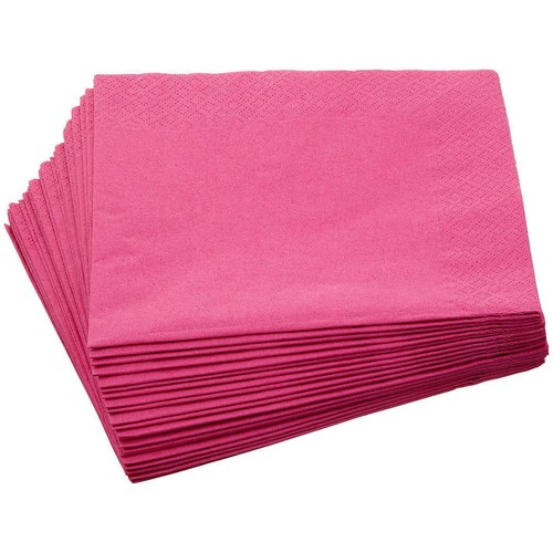 20x hot pink napkins plain - hot,