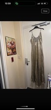 ASOS Silver Sequin Long Dress