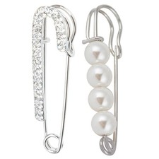 2Pcs Silver Large Safety Pins