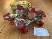 Vintage 1970s Jaco Strap On Roller Skates With Box, Spanner And Instructions.