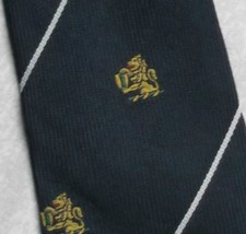 Vintage Tie MENS Necktie Crested Club Association Society LION 
