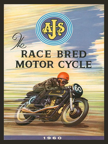 Vintage ajs motorcycles - ajs, poster