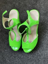 Neon Green Wedge Heels Size 6
