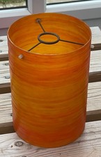 Vintage Spun Fibreglass Orange Mid Century Lamp~Ceiling Light Shade. Shatterline
