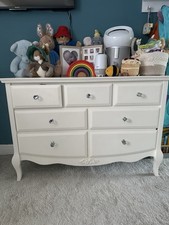 Schreiber White French Chest Of Drawers 7 Drawers