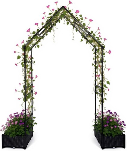 Tall metal garden arbor - metal,
