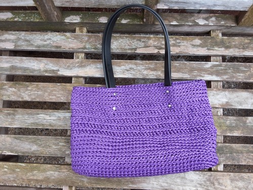 Handmade bag purple tote - handmade,