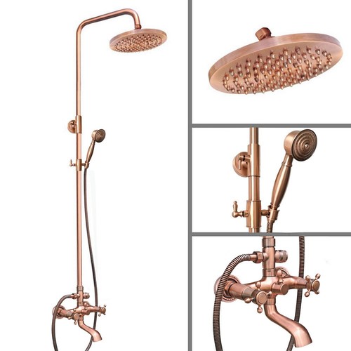 Antique red copper - copper, bathroom