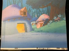 The Smurfs animation cel 80's