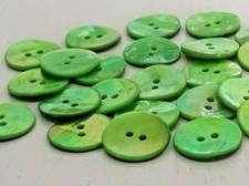 Green mother pearl buttons - pearl,