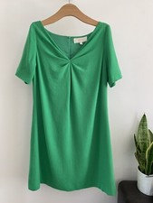 GOAT Green dress 12 Designer Kate Duchess Bright Wool Short Mini Tunic 8 Jane