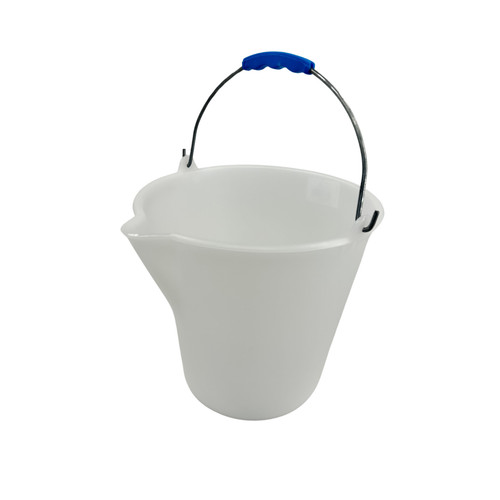 Plastic white bucket - white,