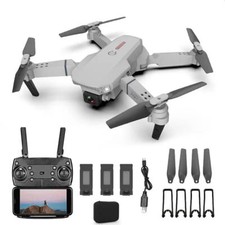 3 Batteries Pro Drone 4K Selfie Camera Wifi Fpv Foldable Rc Quadcopter UK