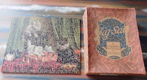Vintage wooden jigsaw - vintage,