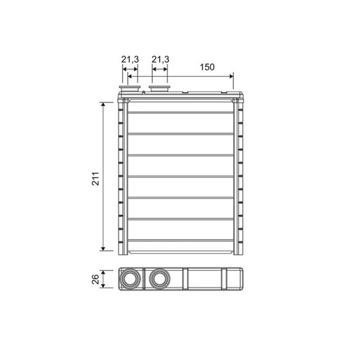 Valeo heater matrix - matrix, heat