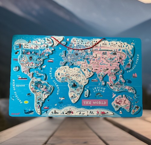 Janod wooden magnetic world - janod,