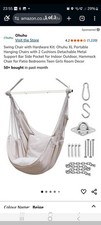 Ohuhu Hanging Chair Swing Chair with Hanging Kit, Extra Comfortable XL