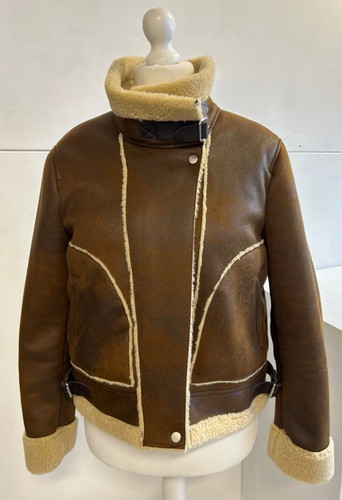 Zara brown faux sheepskin - brown,