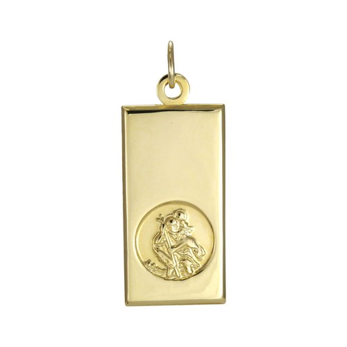 Large 9ct gold - gold, saint