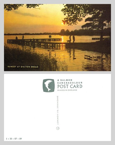 Postcard sunset at oulton - postcard,