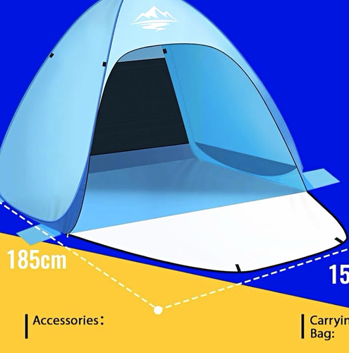 Blue pop beach tent - blue, sun