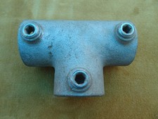 Galvanised 'Interclamp' Long Tee  104-C42  Fitting for 42mm handrail tubing.