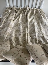 Bespoke Quality Fully Lined Curtains Neutral Tones 178  X 325 Each +4 Cushions