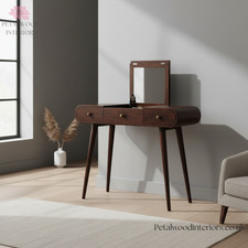 Dark Wood Dressing Table - 3