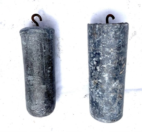 Pair antique lead - antique,