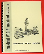 EMCO Maximat V10-P Mentor 10 Metal Lathe Instruction Service Owners Manual 0299