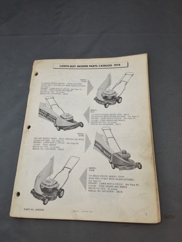 1974 lawn boy mower - mower, parts