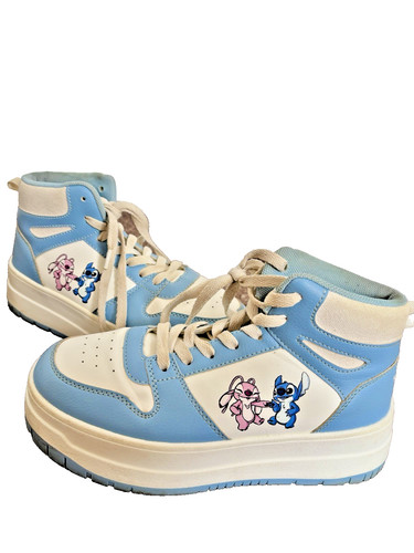 Blue white high top - blue, trainers