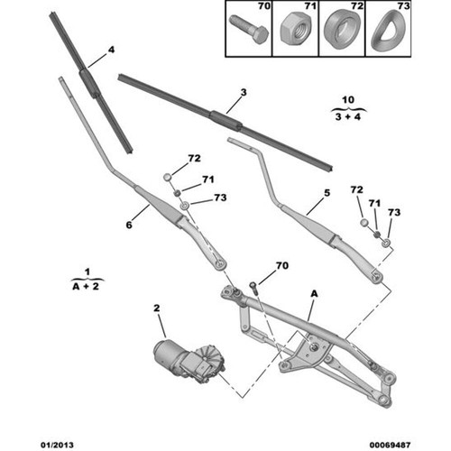 Flat wiper blade citroen - flat,
