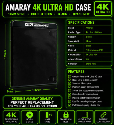 Black uhd blu - 4k, amaray