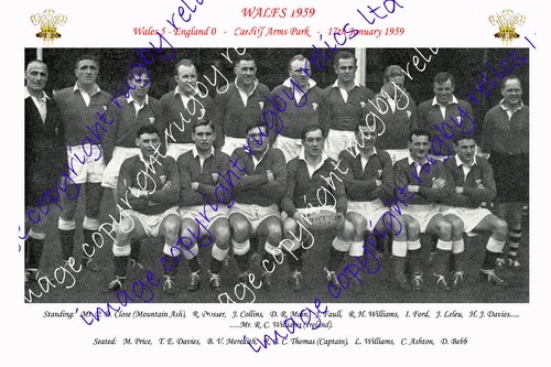Wales 1959 rugby team - wales,